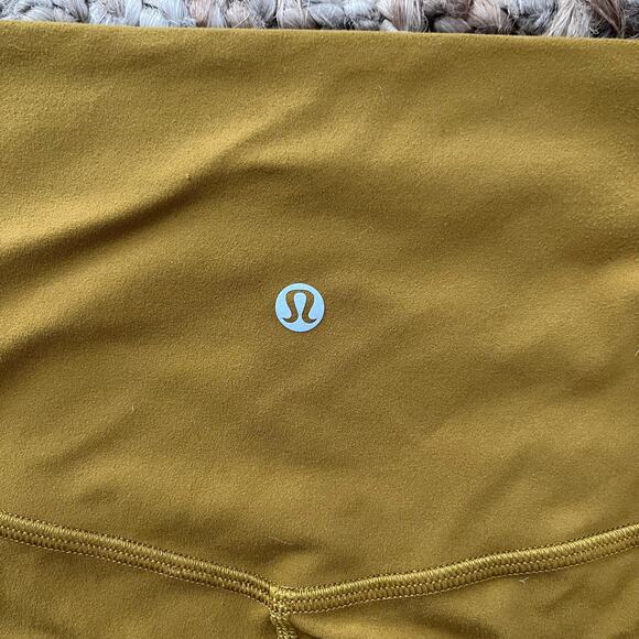 Lululemon Align Short 8" Gold Spice Size 4 Nulu Yoga Biker Shorts EUC - Picture 5 of 7